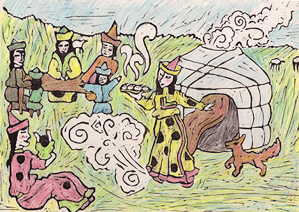 С белым месяцем!