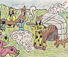 С белым месяцем!