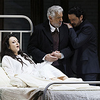 И. Лунгу - Виолетта, П. Доминго - Жермон, А. Чакон-Крус - Альфред. Фото Дамира Юсупова