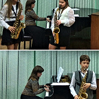 Играют наши саксофонисты, за фно А.А.Вершинина