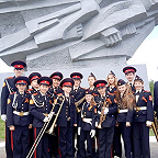 Духовой оркестр (руководитель Андреев М.В.) у памятника Родина Мать 9 мая 2023 г.