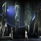 Сцена из спектакля. Борис Гусев - Рамфис, Вадим Бабичук - Радамес