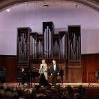 Александра Дурсенева, Михаил Агафонов и Любовь Орфенова. Фото Дениса Рылова. ©Московская консерватория