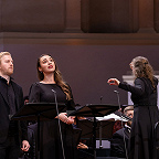 Игорь Подоплелов, Елене Гвритишвили, Екатерина Антоненко. Фото предоставлено пресс-службой Московской филармонии