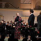 «Кармен». Василиса Бержанская, Игорь Онищенко, Феликс Коробов и музыканты БСО. Фото Ирины Шымчак