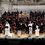 Регина Ханглер, Мартин Сушник, Александр Рудин и музыканты РНО. Фото Ирины Шымчак