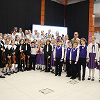 Команда ДШИ им. М.Л.Ростроповича на I Фестивале-конкурсе литературно-музыкальных композиций «Ринг. Битва музыкальных отрядов», посвященном 80-летию Победы в ВОВ. 