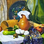 Выпускной натюрморт учащейся Кузнецовой А. (преп. В.В. Федотов), 2024г