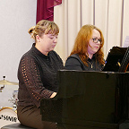  Фортепианный дуэт преподавателей  школы  Юлия Цырулёва и Анна Кокорина